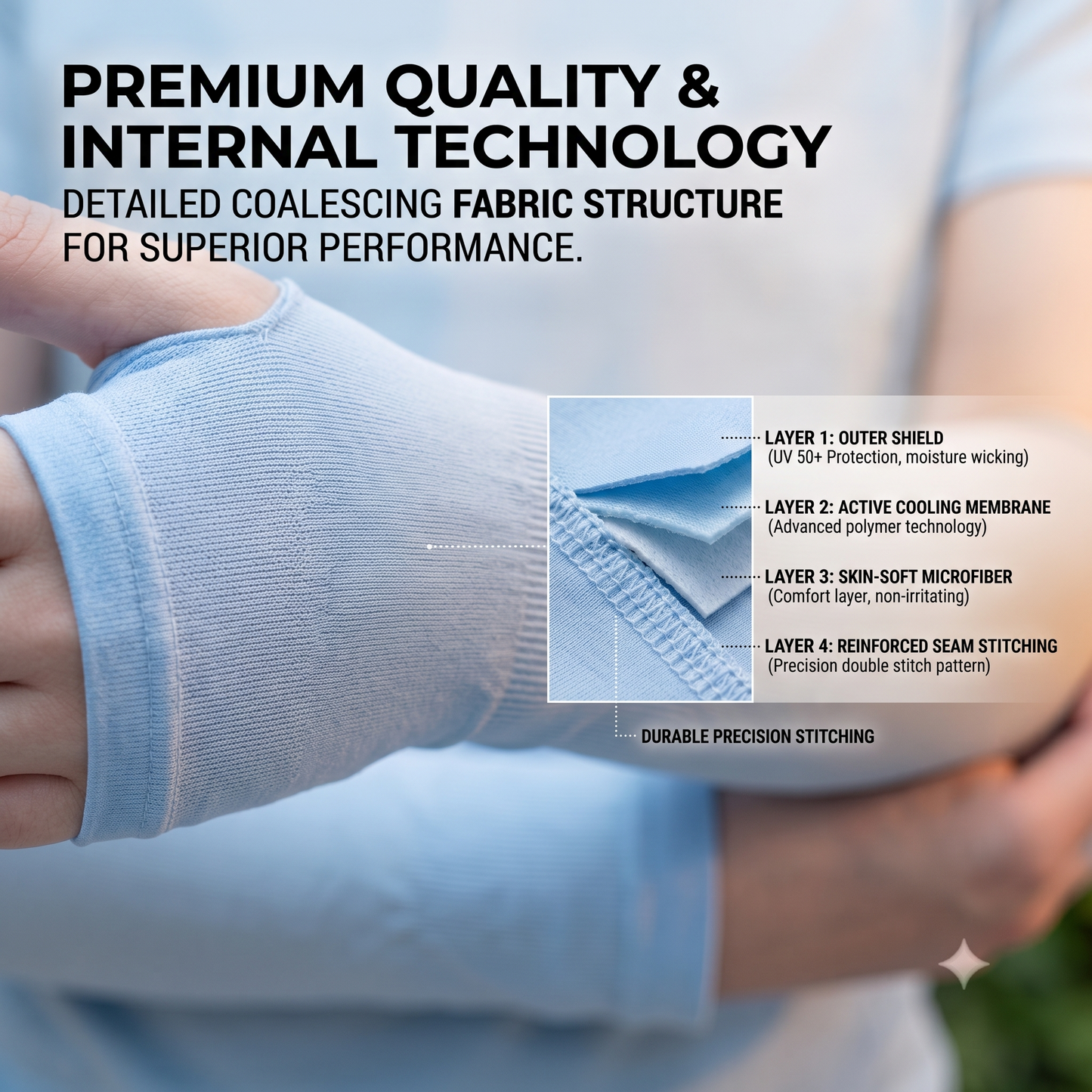 🧊UPF 50+ Cooling Arm Sleeves - UV Sun Protection for Men & Women❄️