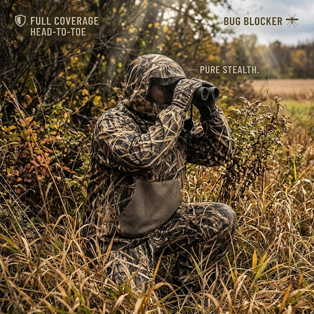 ✨Ultra-Lightweight Mesh Camo Suit - Breathable Bug Proof Outdoor Gear💨