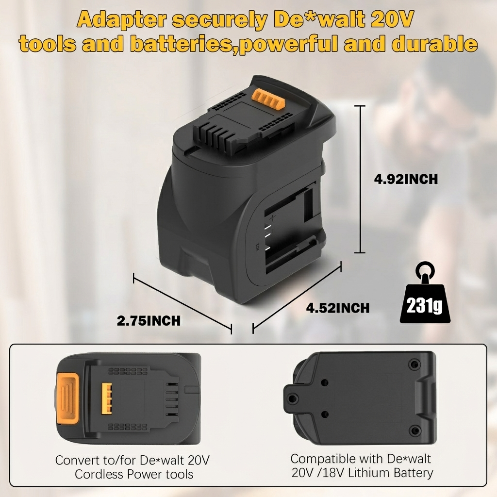 Dual Battery Adapter for DeWalt 18V/20V MAX | Double Your Tool Runtime
