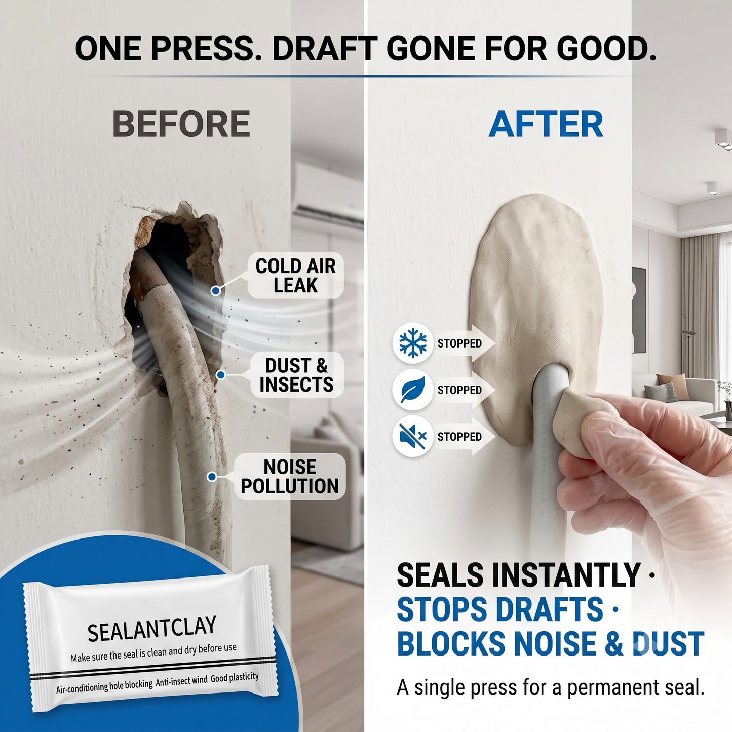 🛡️Multipurpose Wall Hole Sealant Clay - Waterproof & Pest-Proof Putty