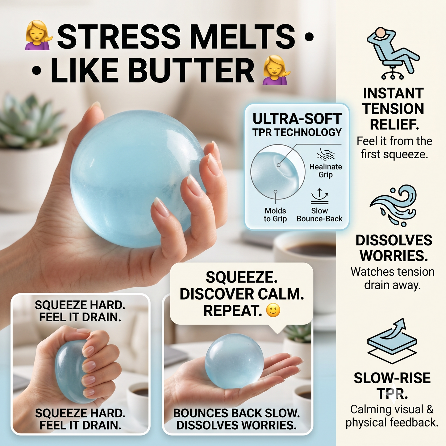 🎨Aesthetic Sensory Stress Relief Balls - 2 Cute Designs | BrandName🎁