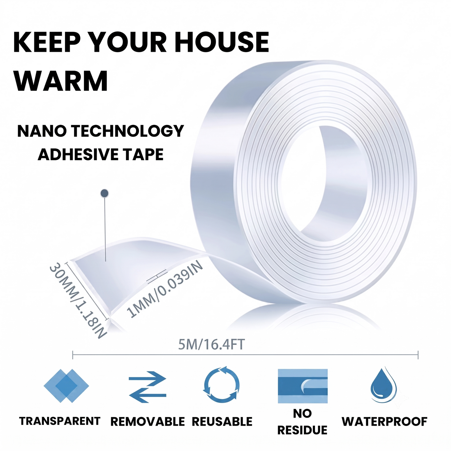 🎨Universal Weather Stripping Door Seal Tape | Draft & Bug Barrier🏠