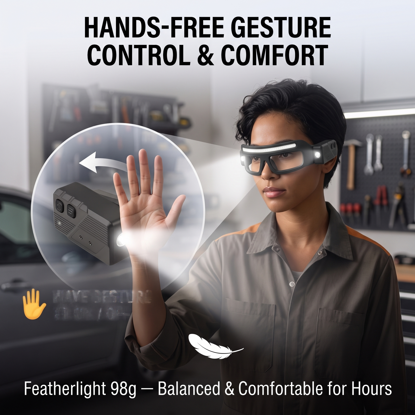 ⚡Hands-Free LED Glasses Light — 800 Lumens🔦