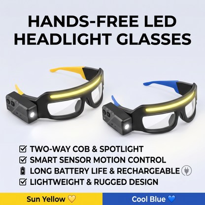 ⚡Hands-Free LED Glasses Light — 800 Lumens🔦