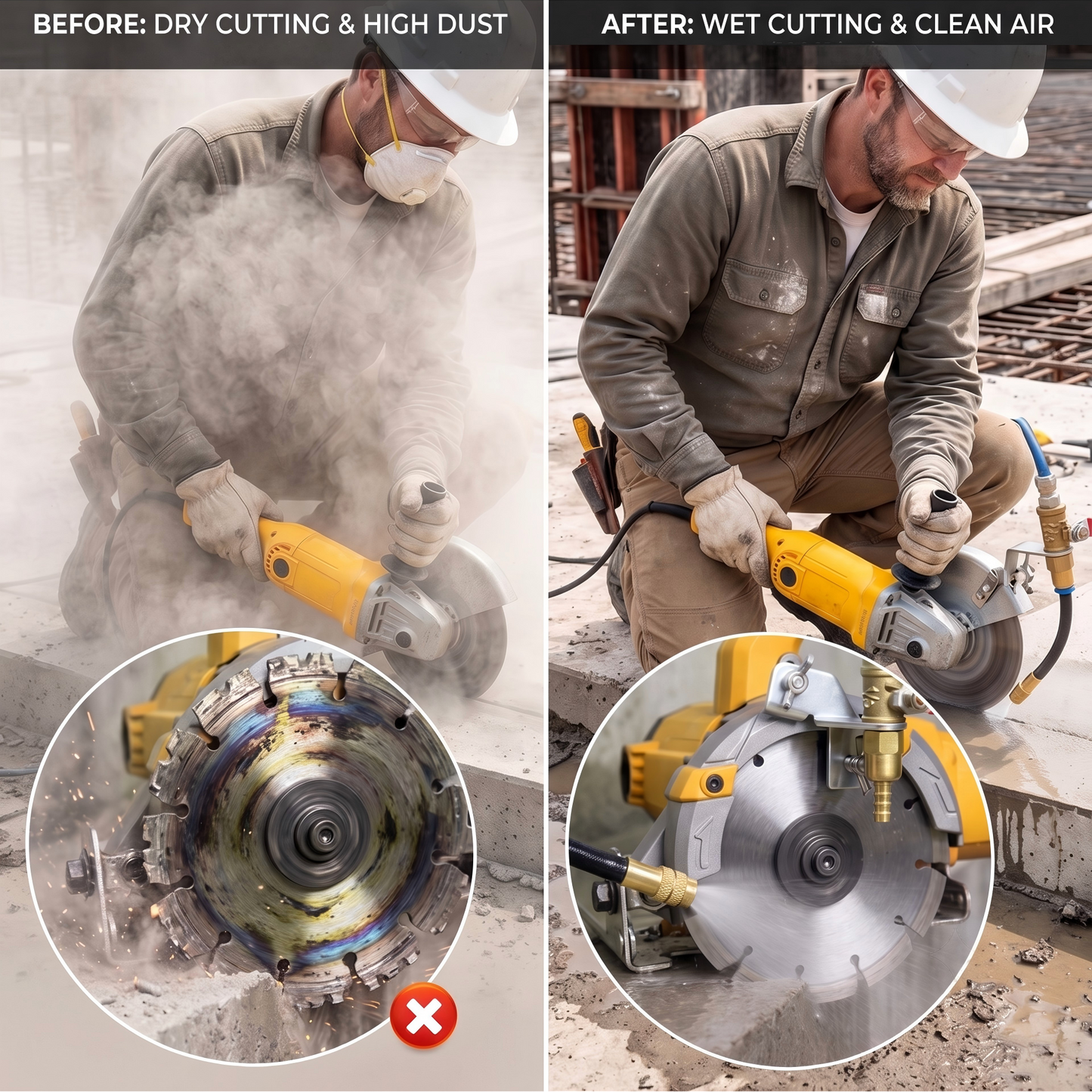 🔩Universal Water Sprayer System for Angle Grinder | Dust Control Kit⚡