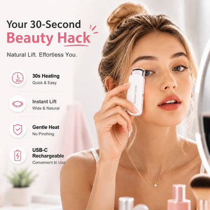 Rechargeable Electric Heated Eyelash Curler - Perfect Lash Curl in Seconds 👁️✨
