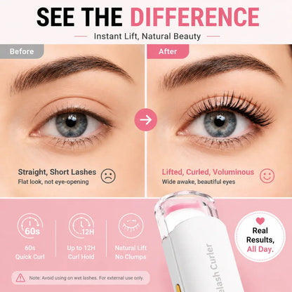 Rechargeable Electric Heated Eyelash Curler - Perfect Lash Curl in Seconds 👁️✨