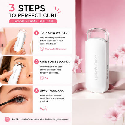 Rechargeable Electric Heated Eyelash Curler - Perfect Lash Curl in Seconds 👁️✨