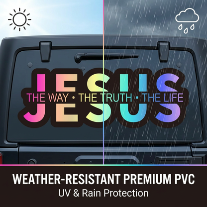 "Jesus: The Way, The Truth, The Life" Christian Vinyl Decal