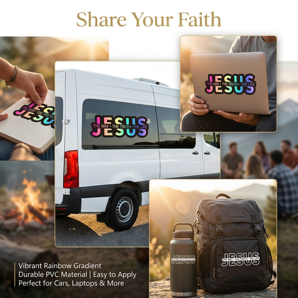 "Jesus: The Way, The Truth, The Life" Christian Vinyl Decal