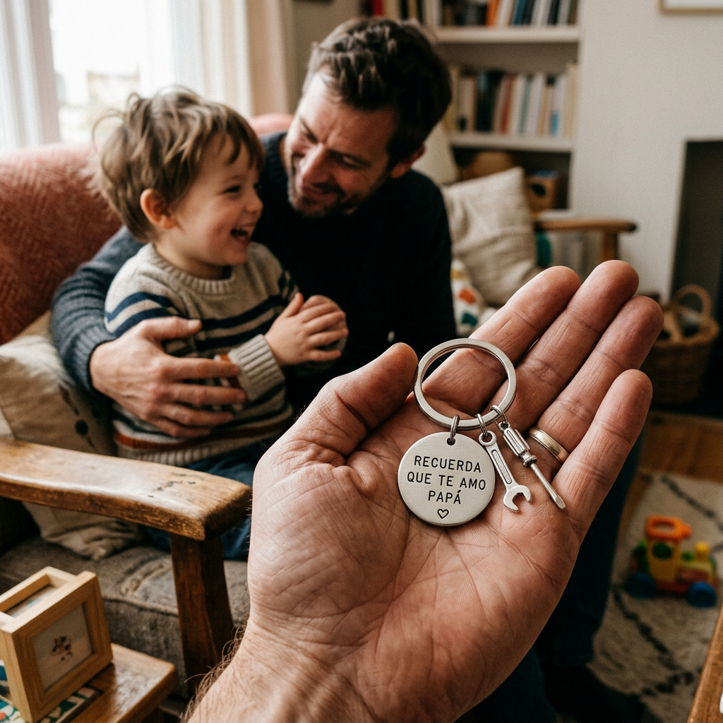 "Recuerda Que Te Amo Papa" Keychain