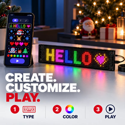 Custom LED Pixel Display | Your Text, Colors & Effects ✨
