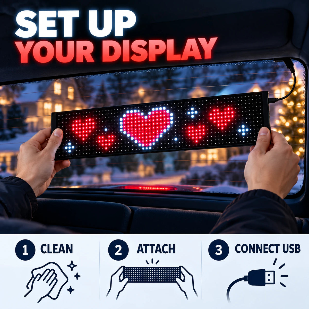 Custom LED Pixel Display | Your Text, Colors & Effects ✨