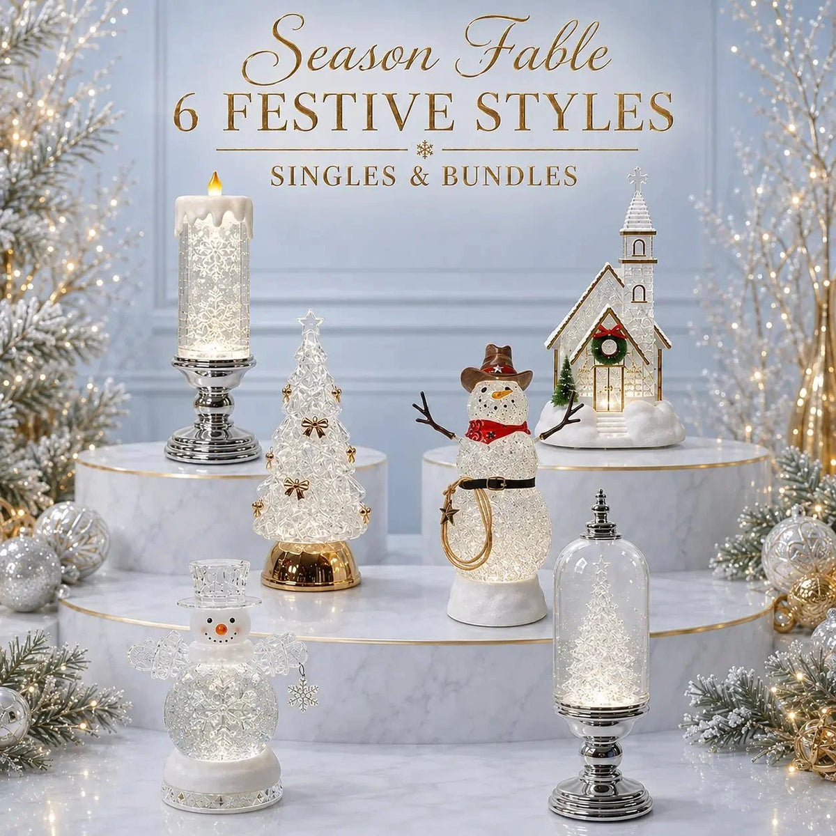 🎄❄️ Illuminated Musical Christmas Snow Globe Lantern – Light-Up Swirling Snow Holiday Decor ✨🎵