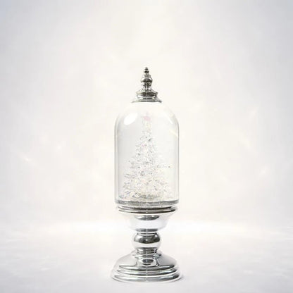 🎄❄️ Illuminated Musical Christmas Snow Globe Lantern – Light-Up Swirling Snow Holiday Decor ✨🎵