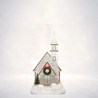 🎄❄️ Illuminated Musical Christmas Snow Globe Lantern – Light-Up Swirling Snow Holiday Decor ✨🎵
