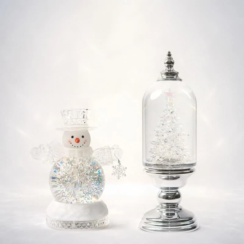 🎄❄️ Illuminated Musical Christmas Snow Globe Lantern – Light-Up Swirling Snow Holiday Decor ✨🎵