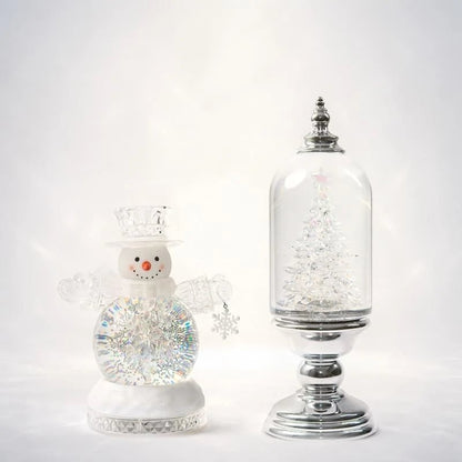 🎄❄️ Illuminated Musical Christmas Snow Globe Lantern – Light-Up Swirling Snow Holiday Decor ✨🎵