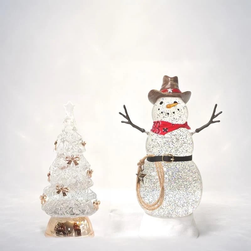 🎄❄️ Illuminated Musical Christmas Snow Globe Lantern – Light-Up Swirling Snow Holiday Decor ✨🎵
