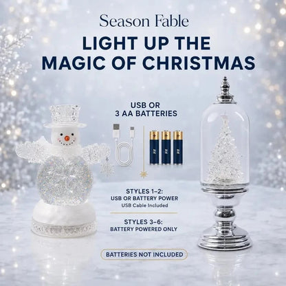 🎄❄️ Illuminated Musical Christmas Snow Globe Lantern – Light-Up Swirling Snow Holiday Decor ✨🎵