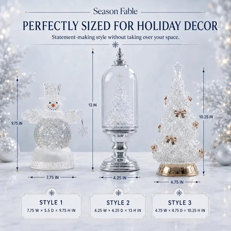🎄❄️ Illuminated Musical Christmas Snow Globe Lantern – Light-Up Swirling Snow Holiday Decor ✨🎵