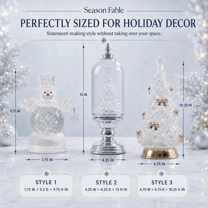 🎄❄️ Illuminated Musical Christmas Snow Globe Lantern – Light-Up Swirling Snow Holiday Decor ✨🎵