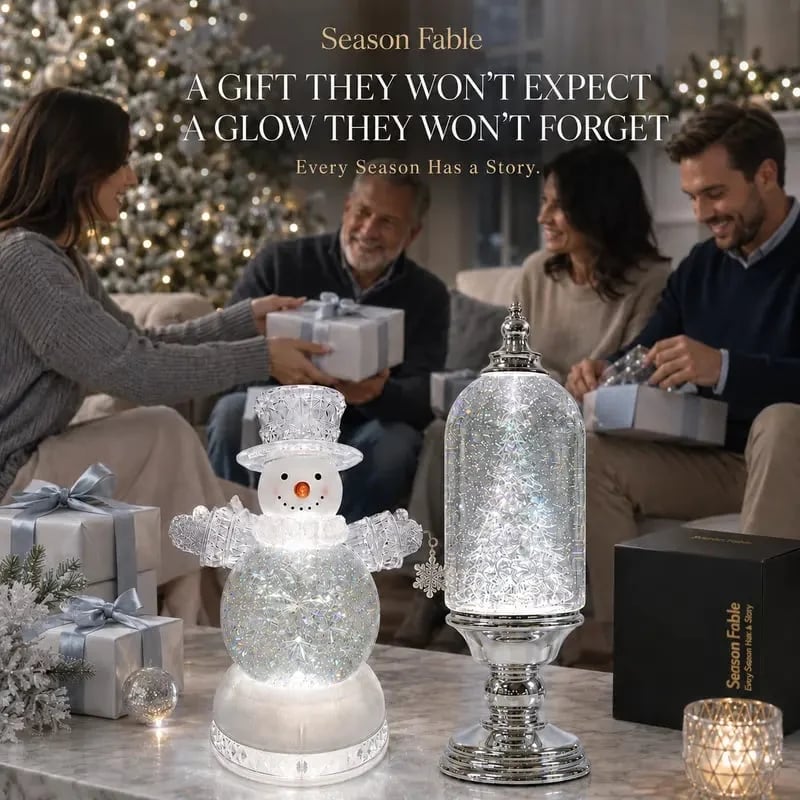 🎄❄️ Illuminated Musical Christmas Snow Globe Lantern – Light-Up Swirling Snow Holiday Decor ✨🎵