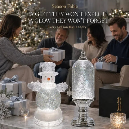 🎄❄️ Illuminated Musical Christmas Snow Globe Lantern – Light-Up Swirling Snow Holiday Decor ✨🎵