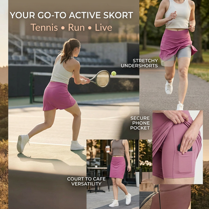 3-Pack Women's 20" Knee-Length Athletic Skorts