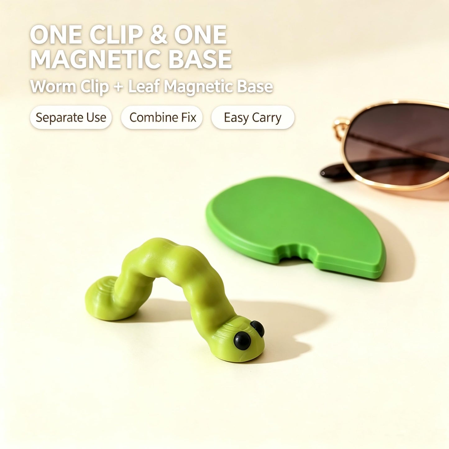 Two-piece magnetic eyeglass holder