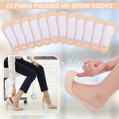 Padded Invisible Boat Socks for Women
