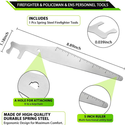 🔧 Stainless Steel Utility Pry Tool 📏 Multi-Purpose EDC Design