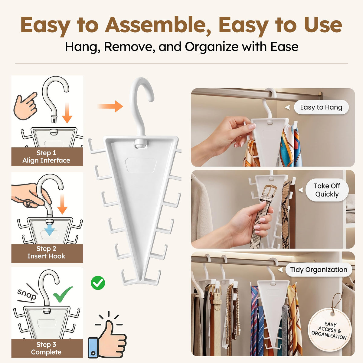V-Shaped Double-Sided Closet Organizer Hanger