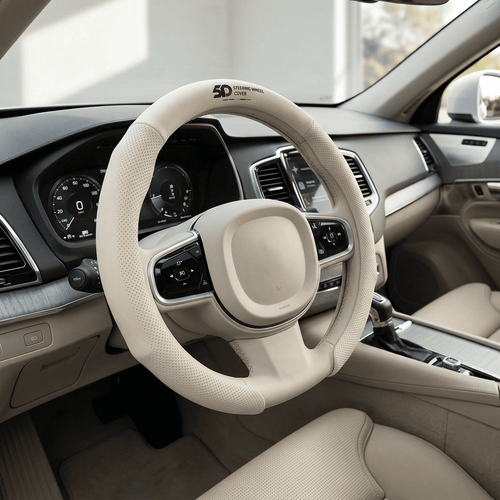🚗 Napa Leather Steering Wheel Cover – Ultra-Thin Comfort ✨