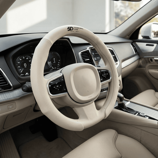 🚗 Napa Leather Steering Wheel Cover – Ultra-Thin Comfort ✨