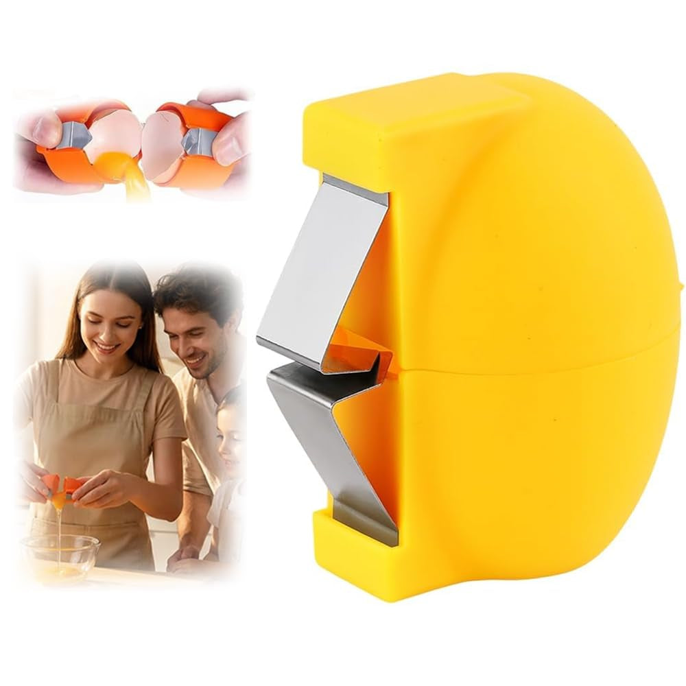 🍳Manual Egg Shell Opener - Fast Egg Shell Remover with Stainless Steel Cutter, No-Mess Kitchen Gadget
