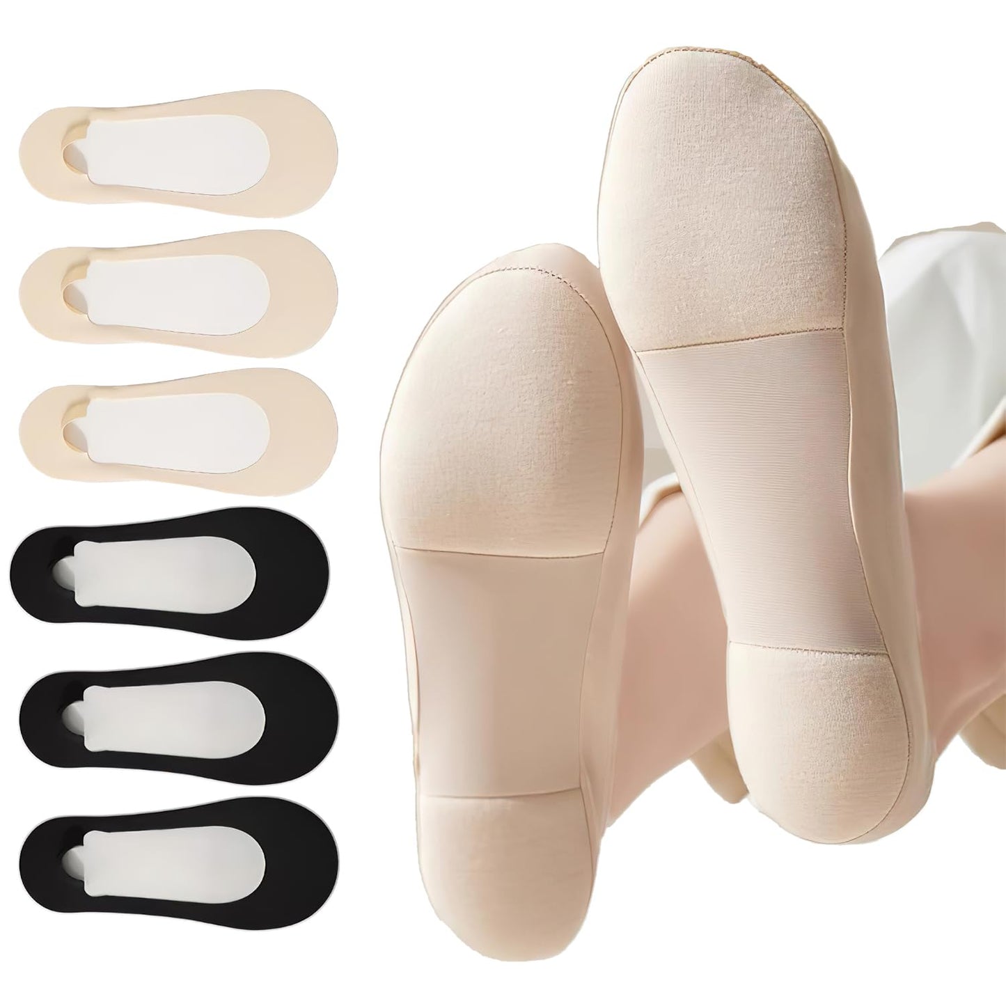 Padded Invisible Boat Socks for Women
