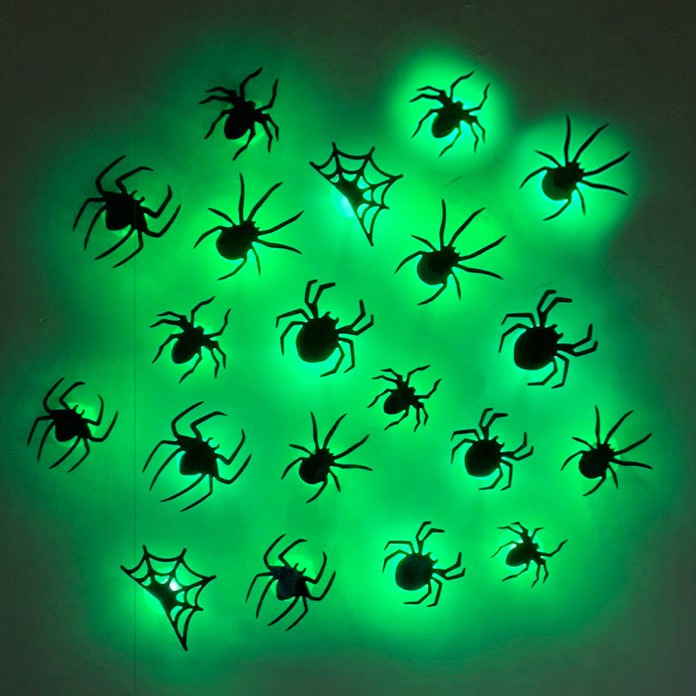 🦇 21-Piece 3D LED Bat & Spider Halloween Wall Decor Set