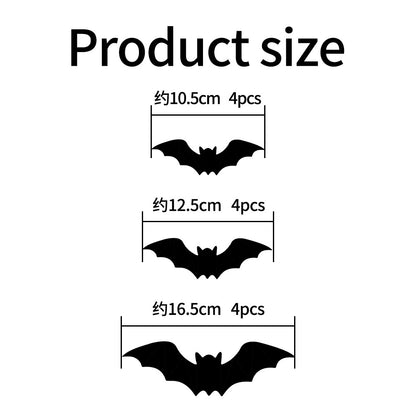🦇 21-Piece 3D LED Bat & Spider Halloween Wall Decor Set