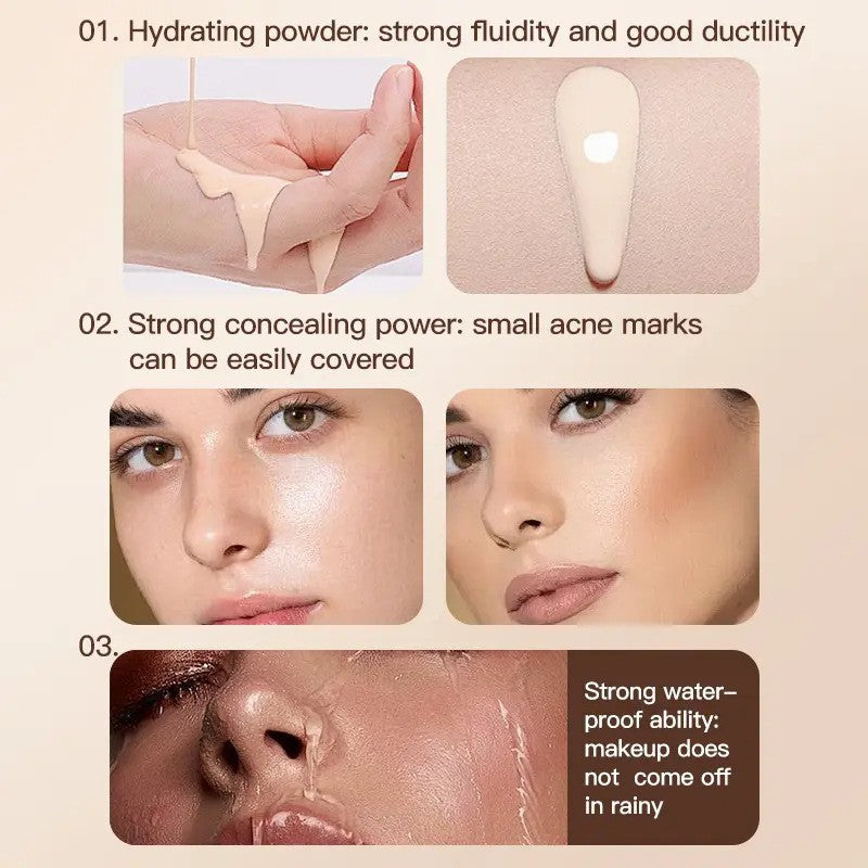 ✨🌿Hyaluronic Acid Moisturizing Foundation🎨 - 24HR Flawless Wear💫