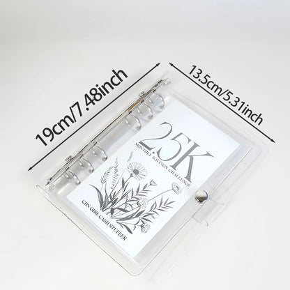 Savings Binder with 6-Hole Rings & PVC Organizer