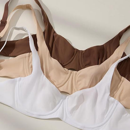 🩷Unlined Balconette Bra with Deep Gather & Lift✨