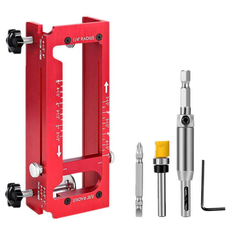 Professional Door Hinge Router Jig Kit | Adjustable Mortise Slotter