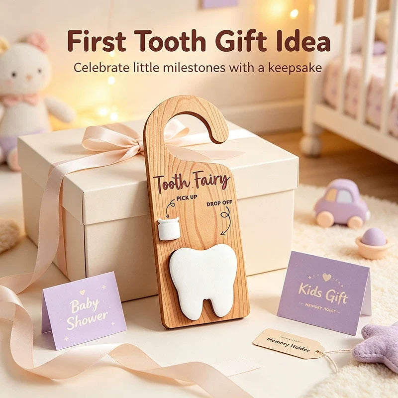 🦷Personalized wooden tooth fairy door hange