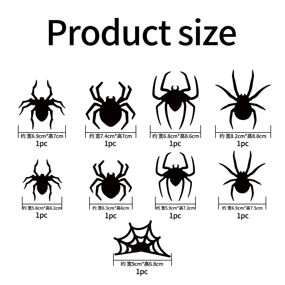 🦇 21-Piece 3D LED Bat & Spider Halloween Wall Decor Set