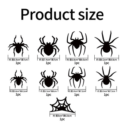 🦇 21-Piece 3D LED Bat & Spider Halloween Wall Decor Set