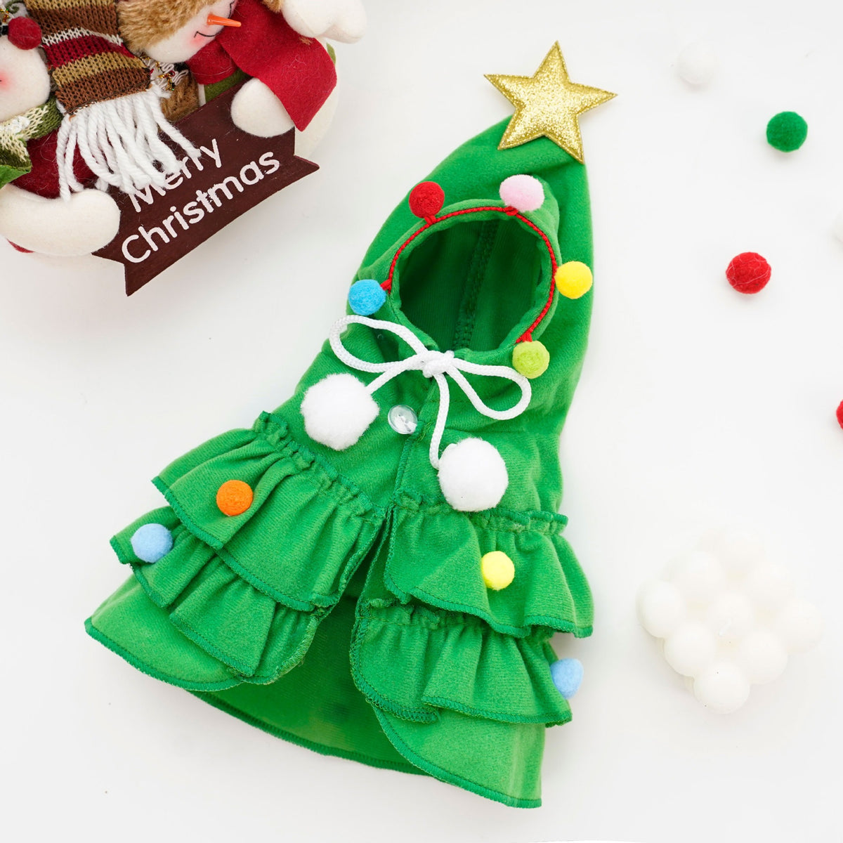 Christmas Dog Cape 🎄 Festive Tree Costume for Holiday Photos