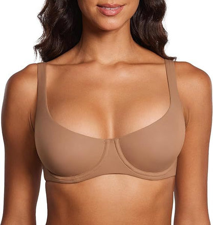 🩷Unlined Balconette Bra with Deep Gather & Lift✨