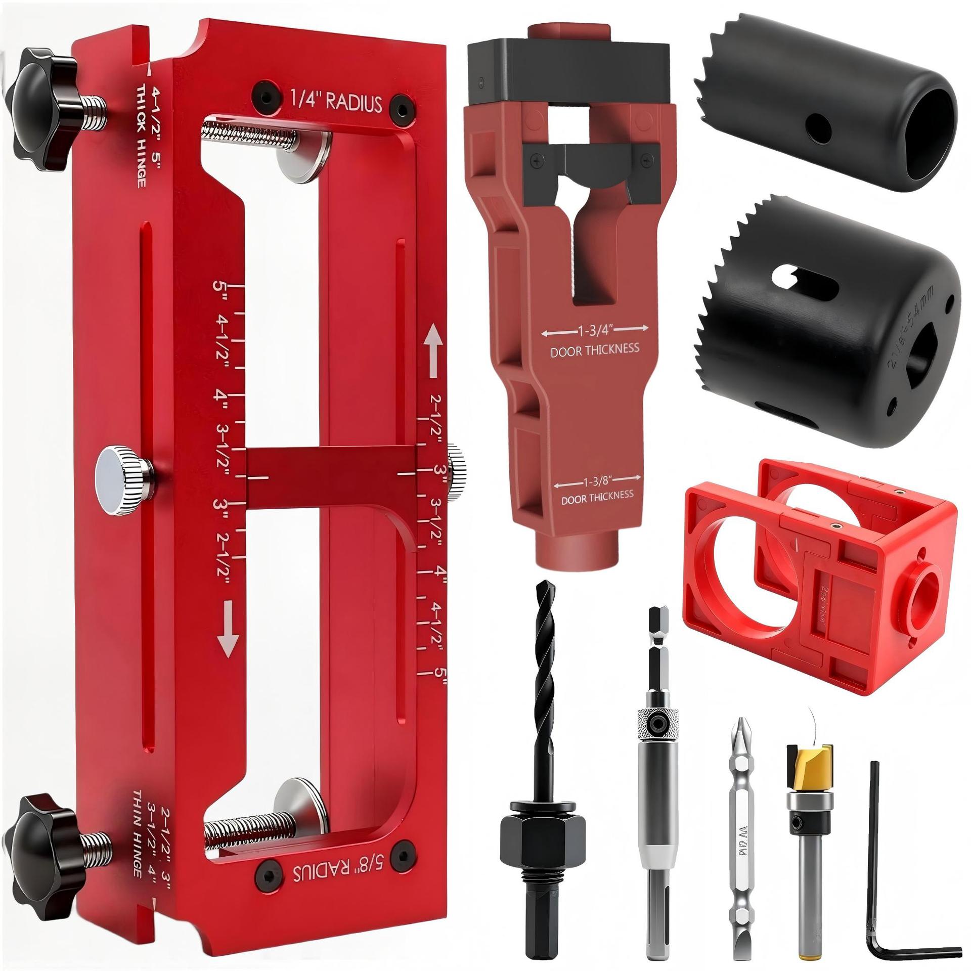 Red complete door lock installation kit(Expensive but good)