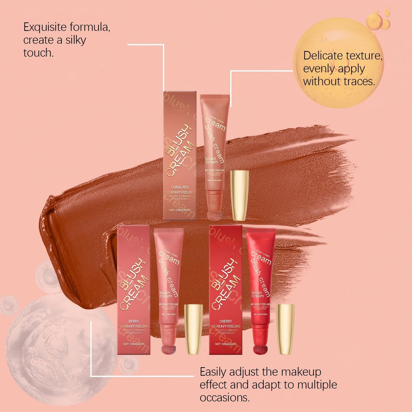 ✨Dewy Shimmer Cream Blush - All-Day Liquid-Light Flush🤍